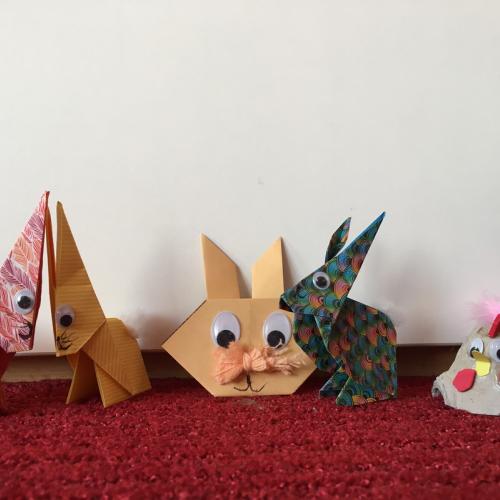 Osterhasen aus Papier 2