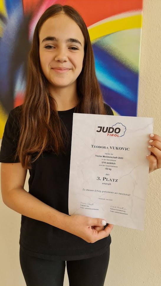 3. Platz Judo Teodora Vukovic